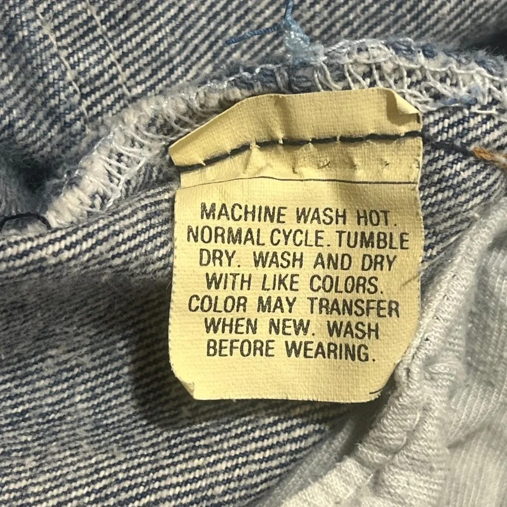 VTG 1992 Levi's Button Fly Denim Jeans Size 35x32 (34x29 Actual) USA 501-0115‎